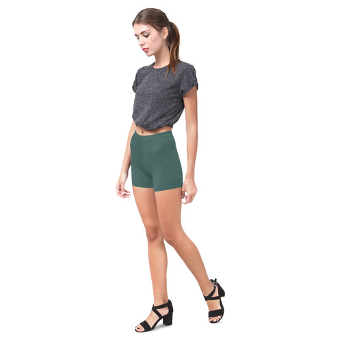 June Bug Green Briseis Skinny Shorts (Model L04)