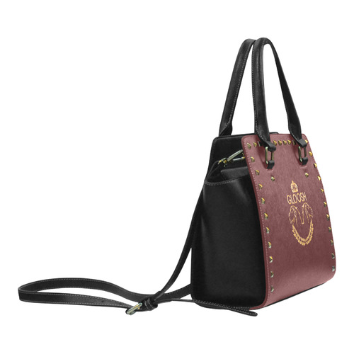 marron gloosh bag Rivet Shoulder Handbag (Model 1645)