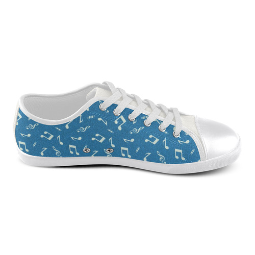 cute music pattern B Canvas Shoes for Women/Large Size (Model 016)