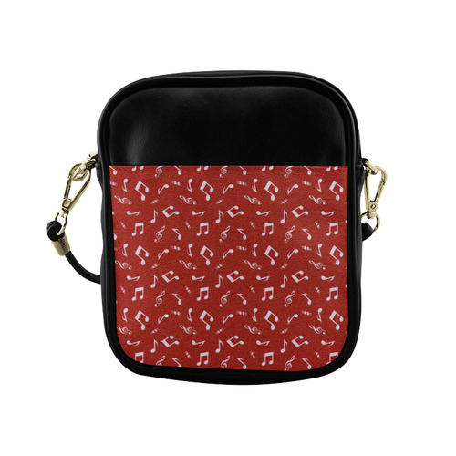 cute music pattern D Sling Bag (Model 1627)