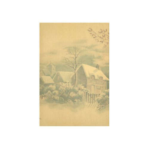 winter scene D Cotton Linen Wall Tapestry 40"x 60"