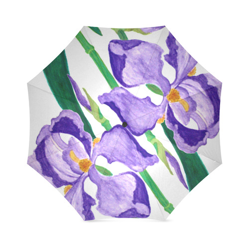 Purple Iris Diagonal Foldable Umbrella (Model U01)