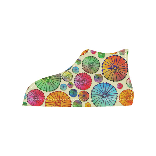 cocktail umbrellas-pillow High Top Canvas Women's Shoes/Large Size (Model 002)