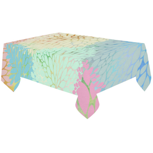 Abstract Floral Petals-2-a Cotton Linen Tablecloth 60"x120"