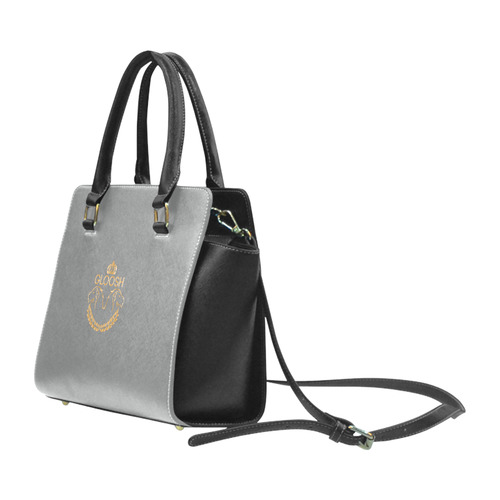 grey gloosh leather bag Rivet Shoulder Handbag (Model 1645)
