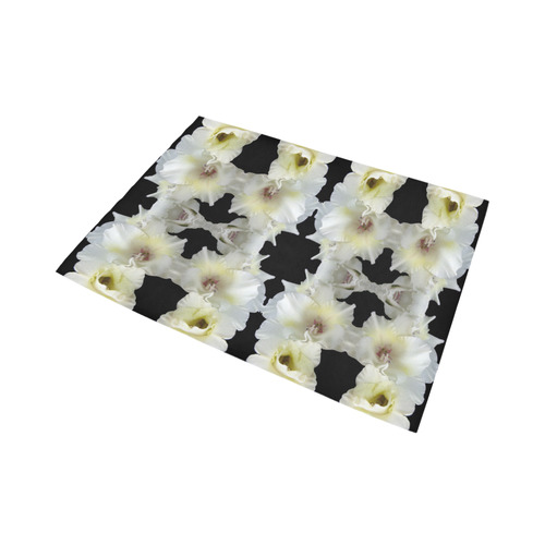 Flowers: White and Yellow Gladiolus Area Rug7'x5'