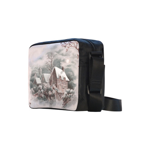 winter scene A Classic Cross-body Nylon Bags (Model 1632)