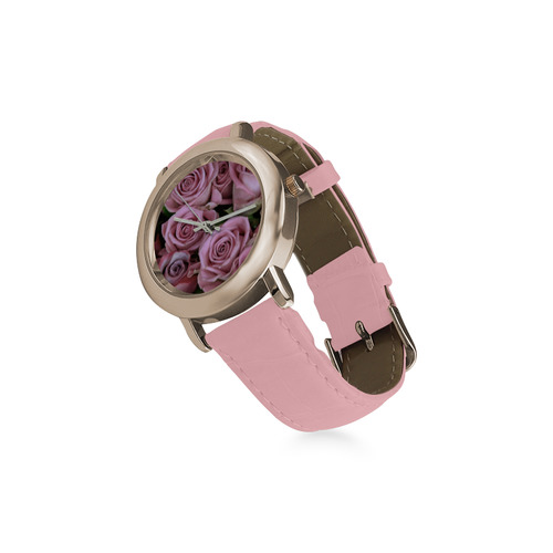 rose Women's Rose Gold Leather Strap Watch(Model 201)