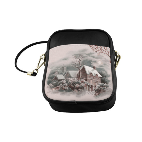 winter scene A Sling Bag (Model 1627)