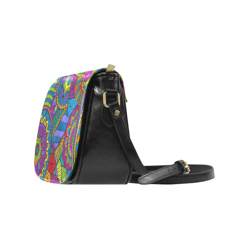 Pop Art PAISLEY Ornaments Pattern multicolored Classic Saddle Bag/Small (Model 1648)