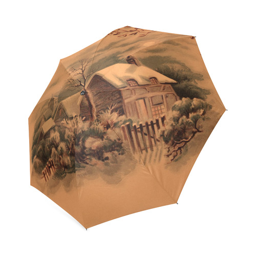 winter scene B Foldable Umbrella (Model U01)