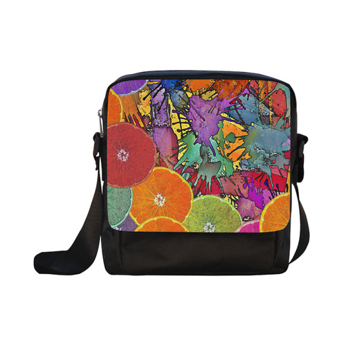 Pop Art Pattern Mix ORANGES SPLASHES multicolored Crossbody Nylon Bags (Model 1633)