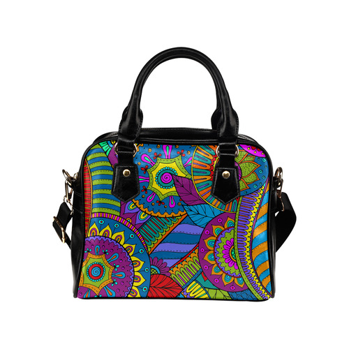 Pop Art PAISLEY Ornaments Pattern multicolored Shoulder Handbag (Model 1634)
