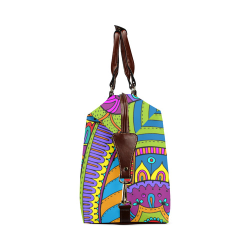 Pop Art PAISLEY Ornaments Pattern multicolored Classic Travel Bag (Model 1643) Remake