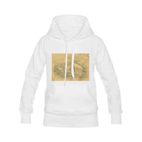 winter scene D Women's Classic Hoodies (Model H07)