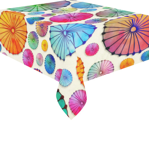 cocktail umbrellas-pillow Cotton Linen Tablecloth 52"x 70"