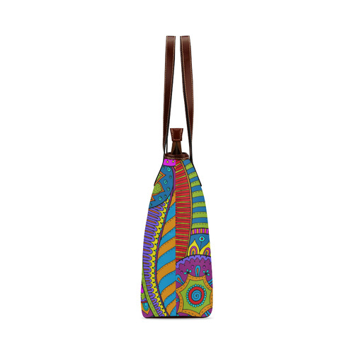 Pop Art PAISLEY Ornaments Pattern multicolored Shoulder Tote Bag (Model 1646)