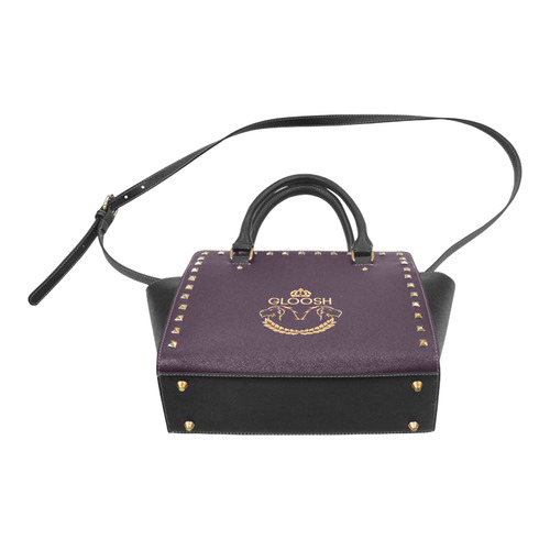 gloosh purple studded bag Rivet Shoulder Handbag (Model 1645)