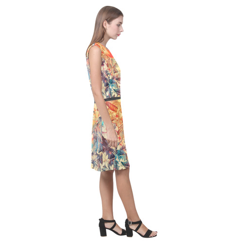 flowers 6 Eos Women's Sleeveless Dress (Model D01)