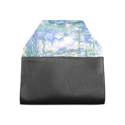 Monet Pink Water Lilies Floral Fine Art Clutch Bag (Model 1630)