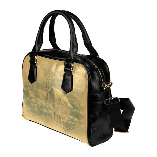 winter scene D Shoulder Handbag (Model 1634)