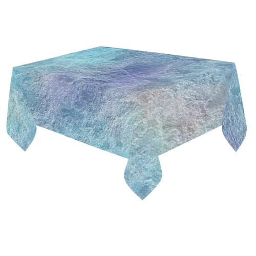 Soothing Cool Tones Abstract Cotton Linen Tablecloth 60"x 84"