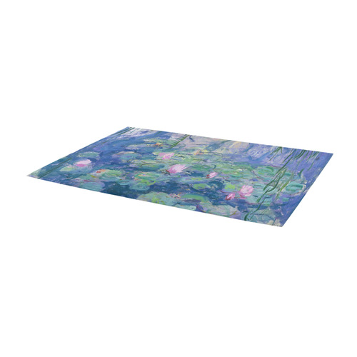 Monet Pink Water Lily Pond Floral Fine Art Area Rug 9'6''x3'3''