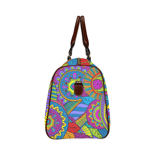 Pop Art PAISLEY Ornaments Pattern multicolored Waterproof Travel Bag/Large (Model 1639)