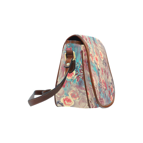 flowers 8 Saddle Bag/Large (Model 1649)