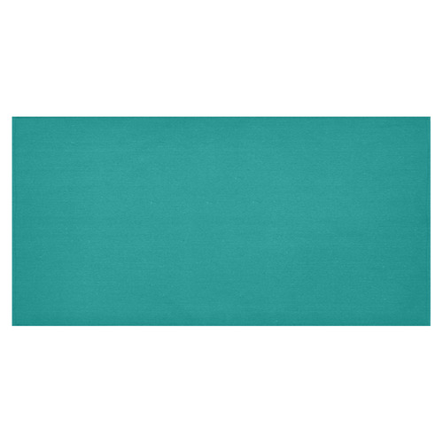 Deep Peacock Blue Cotton Linen Tablecloth 60"x120"