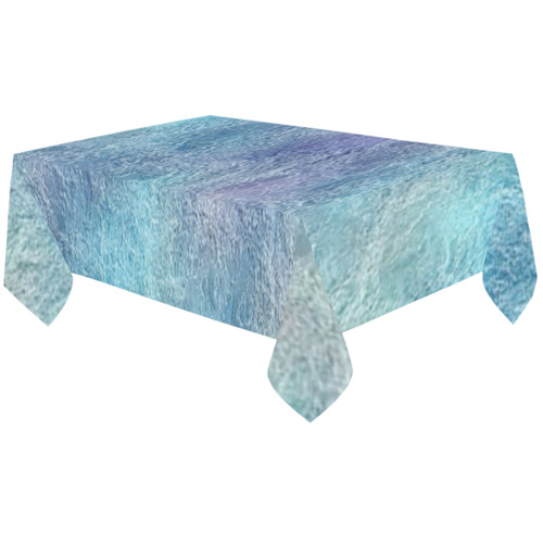 Soothing Cool Tones Abstract Cotton Linen Tablecloth 60"x120"