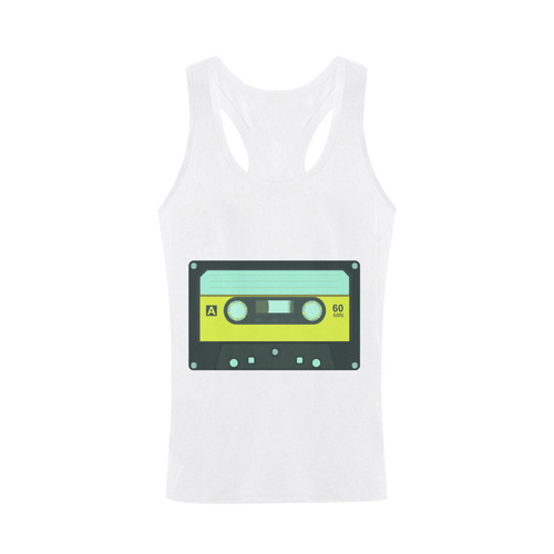 Cassette Tape Plus-size Men's I-shaped Tank Top (Model T32)