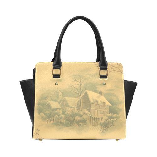 winter scene D Classic Shoulder Handbag (Model 1653)