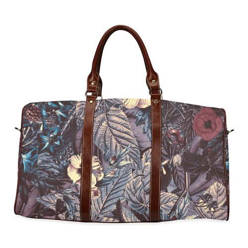 flowers 9 Waterproof Travel Bag/Small (Model 1639)