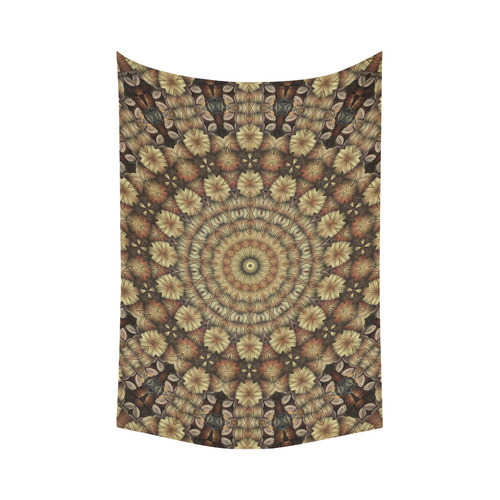 Metal Mandala Cotton Linen Wall Tapestry 90"x 60"