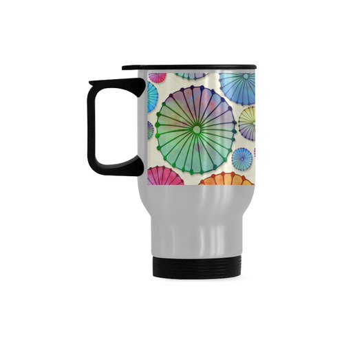 cocktail umbrellas-pillow Travel Mug (Silver) (14 Oz)