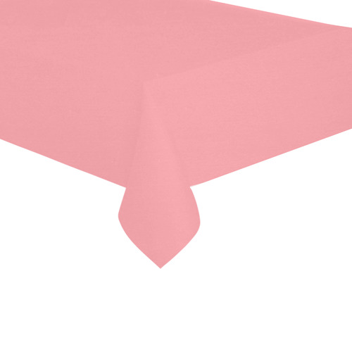 Flamingo Pink Cotton Linen Tablecloth 60"x120"