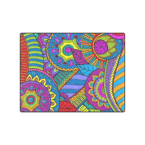 Pop Art PAISLEY Ornaments Pattern multicolored Blanket 50"x60"