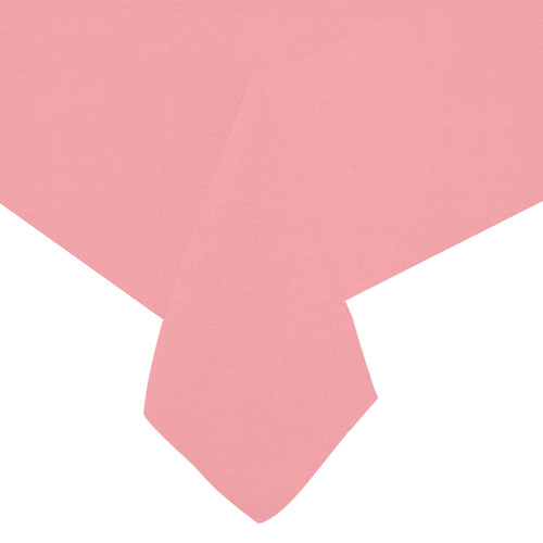 Flamingo Pink Cotton Linen Tablecloth 60"x 104"