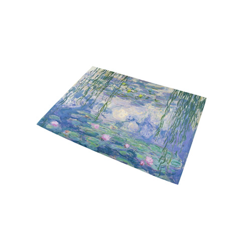 Monet Pink Water Lilies Floral Fine Art Area Rug 5'x3'3''