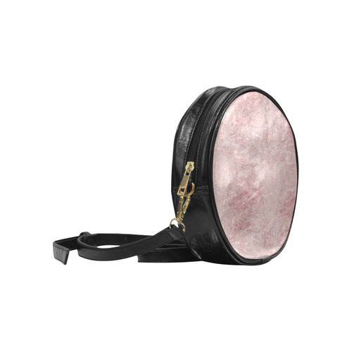 italian Marble, Rafaello Rosa, pink Round Sling Bag (Model 1647)