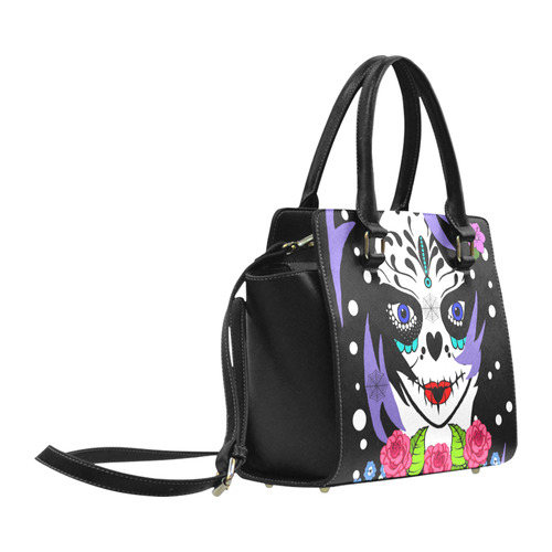 emo sugar skull large Classic Shoulder Handbag (Model 1653)