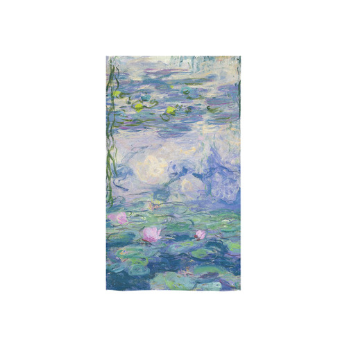 Monet Pink Water Lilies Floral Fine Art Custom Towel 16"x28"