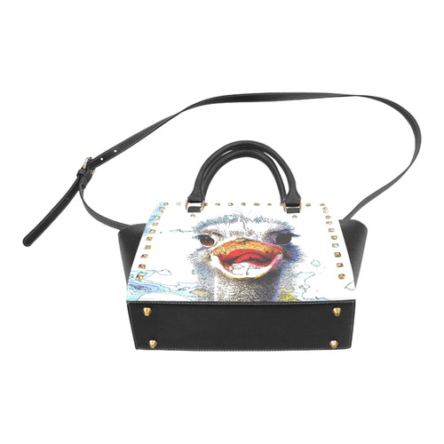 Ostrich_2015_0701 Rivet Shoulder Handbag (Model 1645)