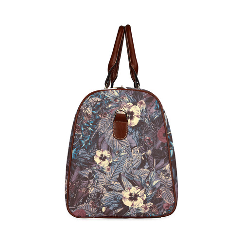 flowers 9 Waterproof Travel Bag/Small (Model 1639)