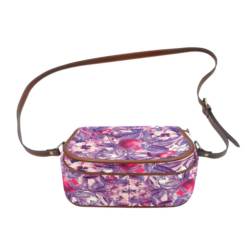 flowers 7 Saddle Bag/Large (Model 1649)