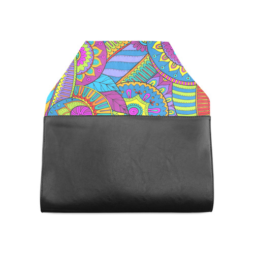 Pop Art PAISLEY Ornaments Pattern multicolored Clutch Bag (Model 1630)