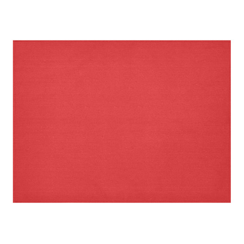 Fiery Red Cotton Linen Tablecloth 52"x 70"