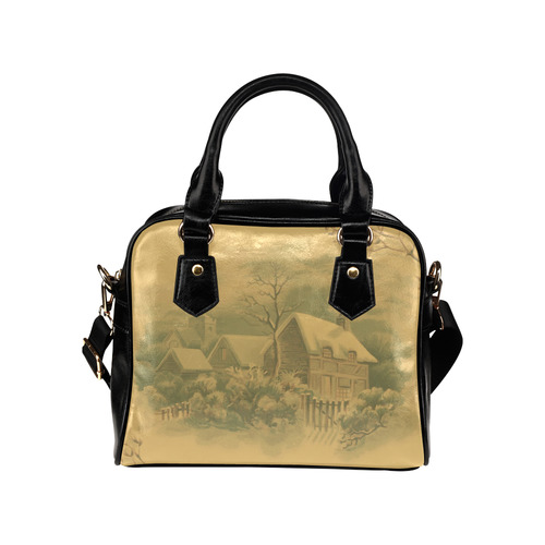 winter scene D Shoulder Handbag (Model 1634)