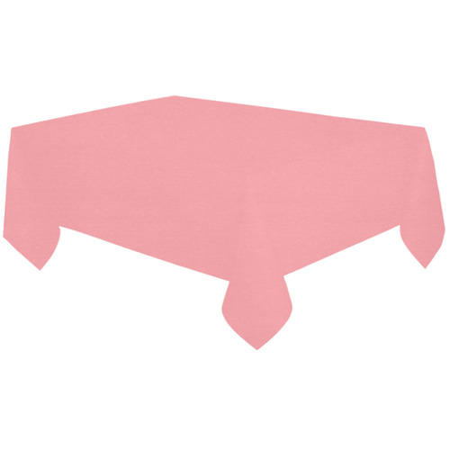 Flamingo Pink Cotton Linen Tablecloth 60"x120"